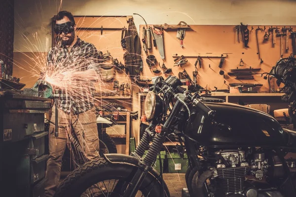 Moto mecânico e estilo vintage café-piloto — Fotografia de Stock