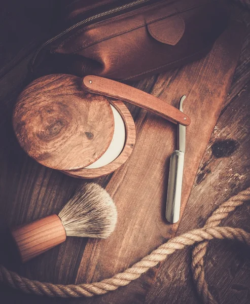 Προβολή αξεσουάρ ξυρίσματος — Φωτογραφία Αρχείου
