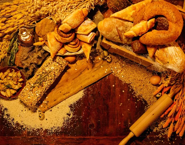 Homemade baked goods on a table — Stock Photo, Image