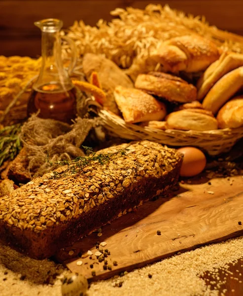 Homemade baked goods on a table — Stock Photo, Image