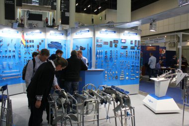 Hamburg, Almanya - 31 Ekim: Hanseboot Expo tarihinde 31 Ekim 2014 Hanseboot - uluslararası boat show, Hamburg, Almanya.