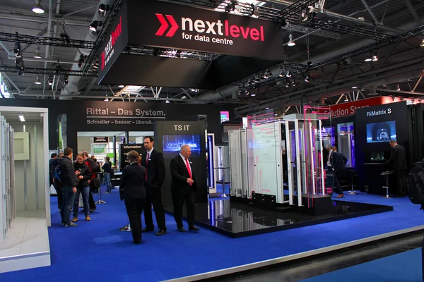 HANNOVER, GERMANY - MARCH 20: The stand of Rittal on March 20, 2015 at CEBIT computer expo, Hannover, Germany. CeBIT is the world's largest computer expo — Stock Photo, Image