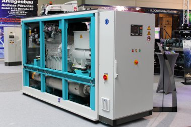 Hannover, Almanya - 20 Mart: Marc mobil güç jeneratörü