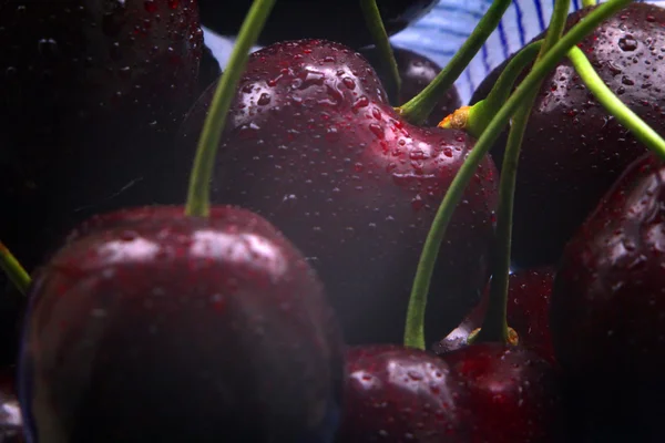 The image of the dark red cherries Stock Photo