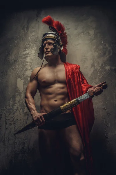 Hombre con armadura romana . —  Fotos de Stock