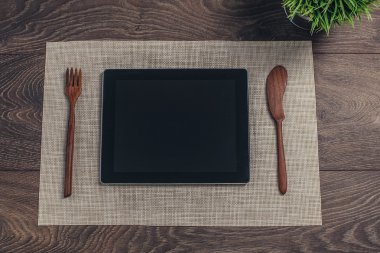 Tablet bilgisayarda bir tablo