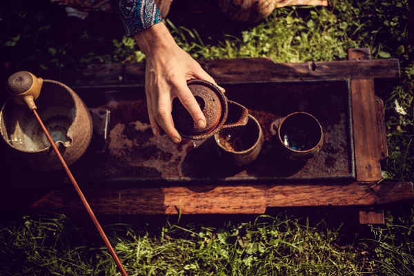 Tradiční čínský čajový obřad — Stock fotografie