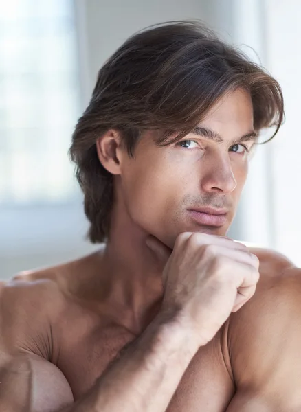 Portrait of shirtless muscular male — Stock Photo, Image