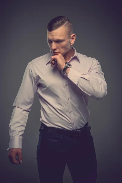 Elegant male in a shirt — Stock Photo, Image