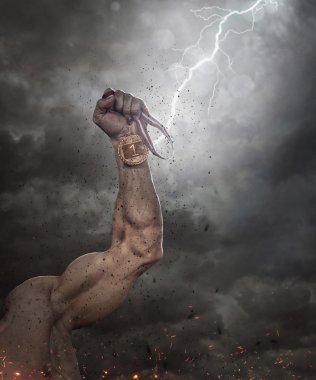 Erkek el holding altın madalya