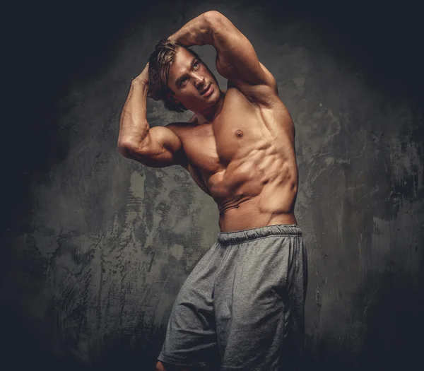 Muscular shirtless male — Stock Photo, Image
