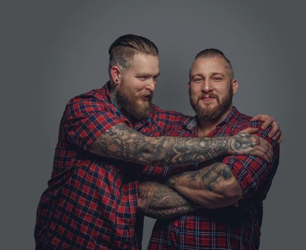 Two brutal hipsters — Stock Photo, Image