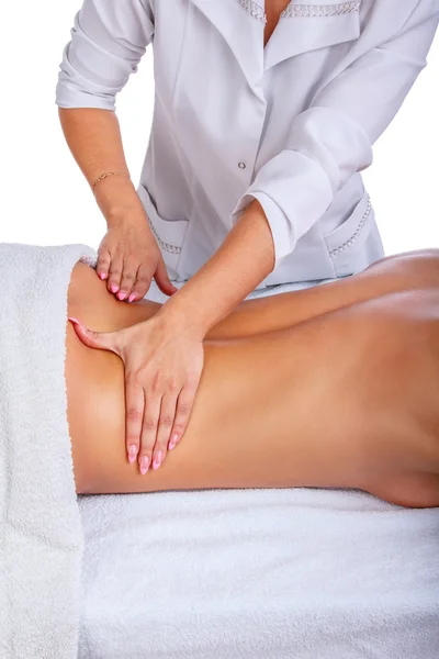 Feminino desfrutando de massagem na mão — Fotografia de Stock