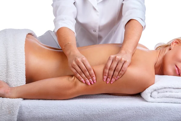 Kobiece korzystających masaż próżniowo-rolowy — Zdjęcie stockowe