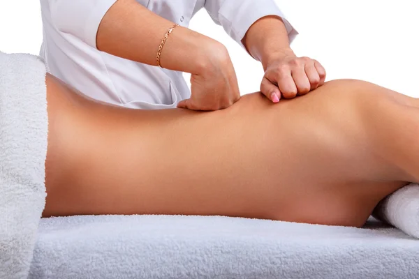 Female enjoying back massage — Stock Photo, Image