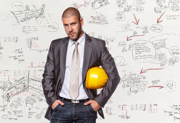 Project manager in a suit — Stock Photo, Image