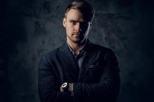 Elegant  male in a suit — Stock Photo, Image