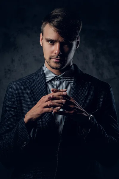 Stylish male in a suit — Stock Photo, Image