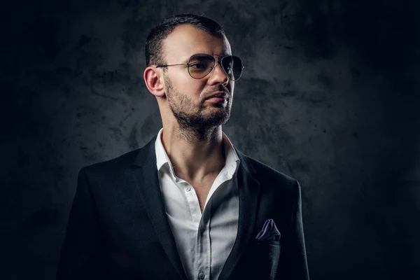 Male in white shirt and business jacket — Stock Photo, Image