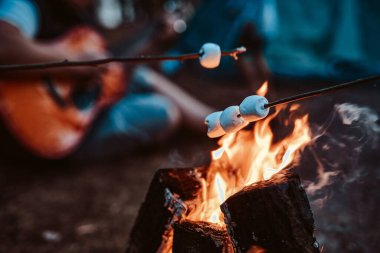 Kazıkta lokum ve ormanda gitarist kızartıyoruz.