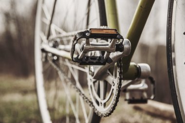 Makro çekim modunda çekilen bisiklet pedalı