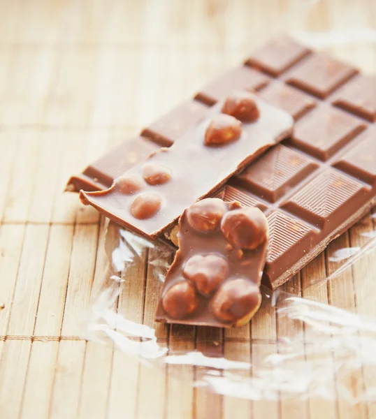 Little piece of chocolate bar — Stock Photo, Image