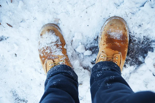 Par de sapatos de inverno — Fotografia de Stock