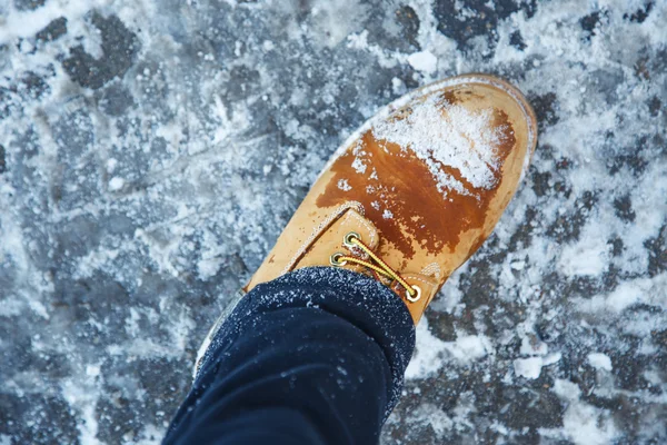 Par de sapatos de inverno — Fotografia de Stock