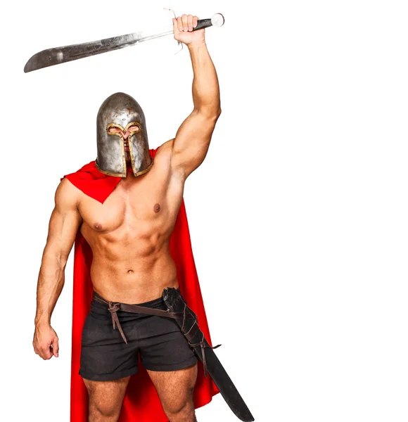 Warrior is ready to go on a fight — Stock Photo, Image
