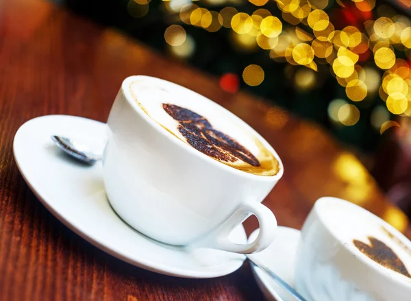 Kerstsfeer en wat koffie — Stockfoto