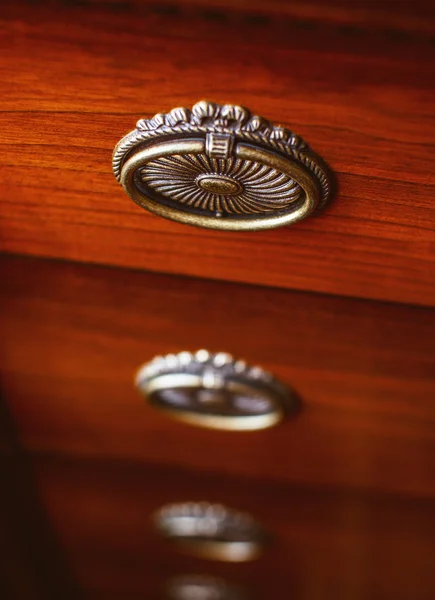 Antique brown cupboard in the room — Stock Photo, Image