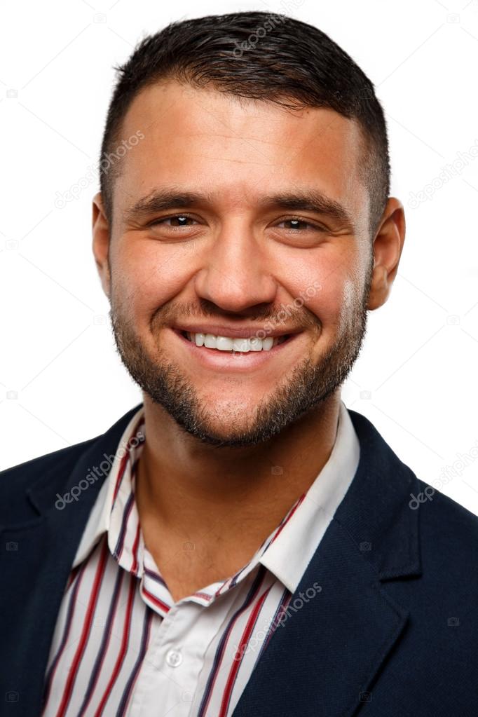 Portrait of a handsome model smiling