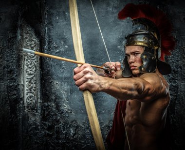 Roma zırh genç adam.