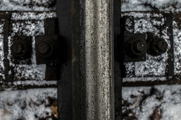 रेलवे ट्रैक पृष्ठभूमि की तस्वीर . — स्टॉक फ़ोटो, इमेज