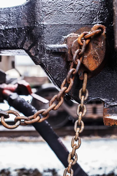 Industriële onderdelen van spoor vervoer — Stockfoto