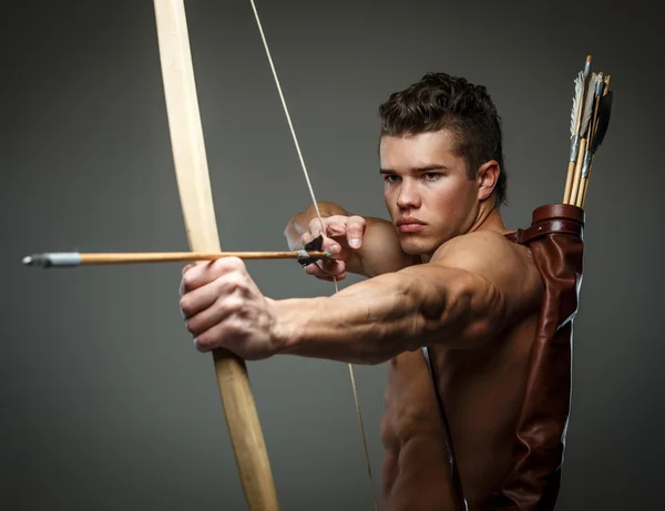 Gladiador herido con arco — Foto de Stock