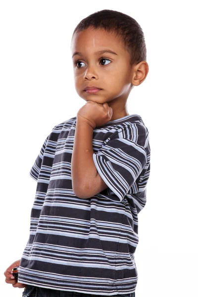 Cute african child in studio. — Stock Photo, Image