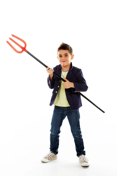 Niño posando en estudio . — Foto de Stock