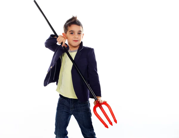 Niño posando en estudio . — Foto de Stock