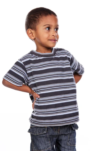 Lindo niño africano en el estudio . — Foto de Stock