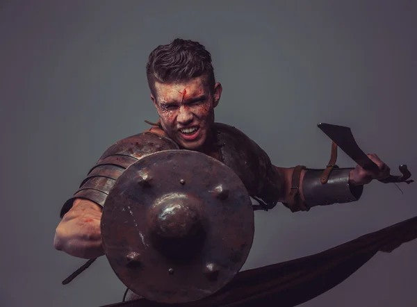 Gladiator in aanval positie — Stockfoto