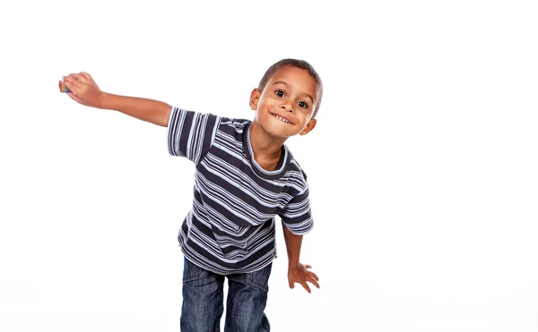 Cute african child in studio. — Stock Photo, Image