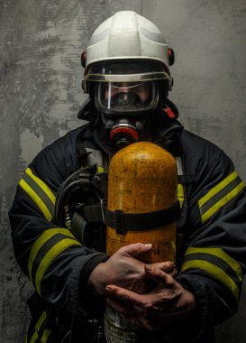 Firefighter in uniform clipart