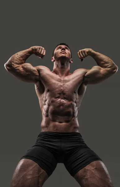 Hombre con gran cuerpo posando en estudio —  Fotos de Stock