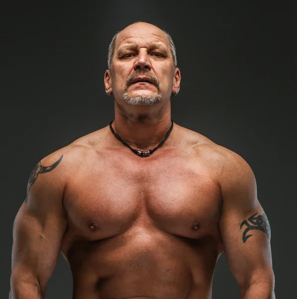 Strong muscular middle age man — Stock Photo, Image