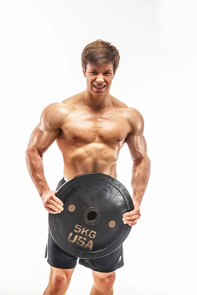 Awesom young muscular guy — Stock Photo, Image