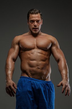 Studio çekici kas adam