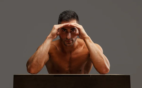 Attractive shirtless guy — Stock Photo, Image