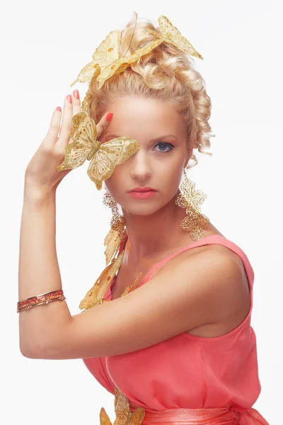 Retrato de mulher bonita — Fotografia de Stock