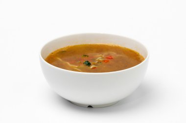 Soup in white cap 
